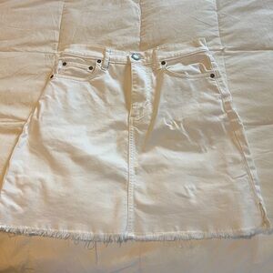 Lou & Grey white denim skirt
